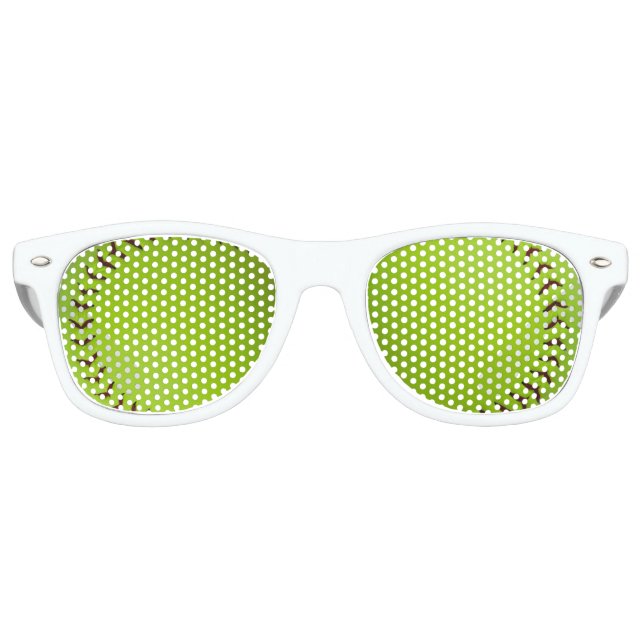 Lunettes De Fête Retro Couleurs de soirée softball (Devant)