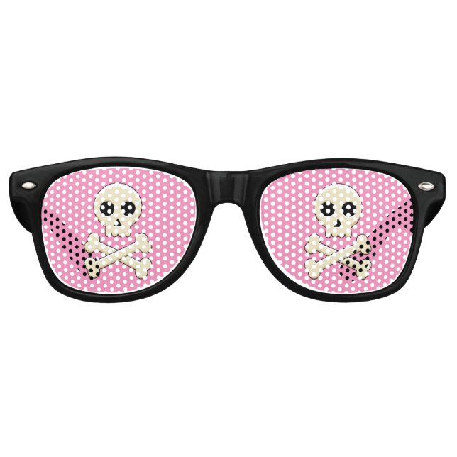 Lunettes De Fête Retro Crâne avec os (Devant)