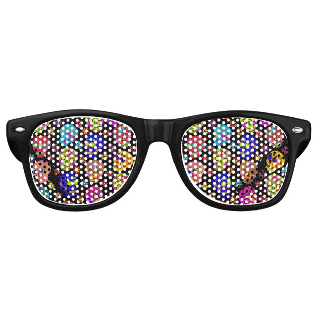 Lunettes De Fête Retro Crânes à sucre (Devant)