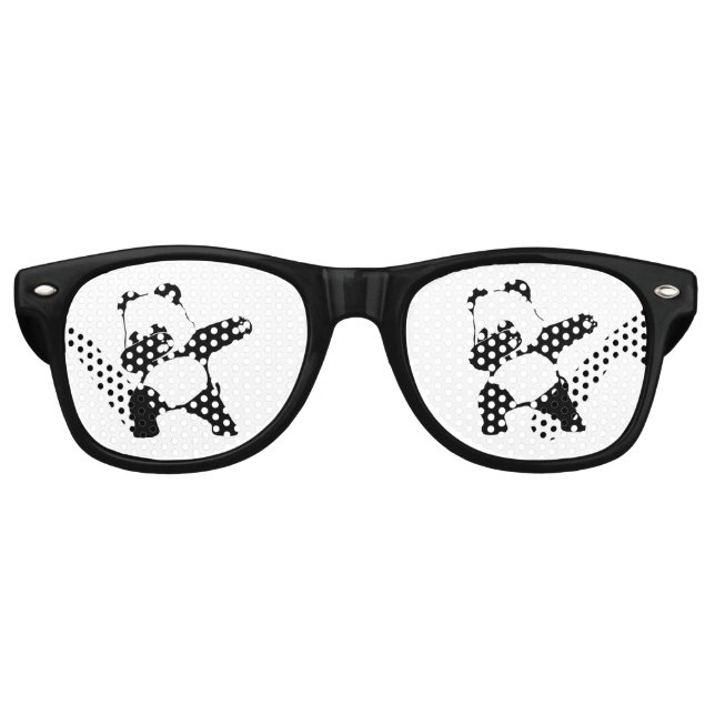 Lunettes De Fête Retro Dabbing Panda (Devant)
