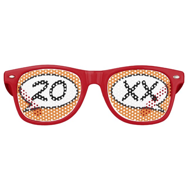 Lunettes De Fête Retro Date spéciale moderne et amusante (Devant)