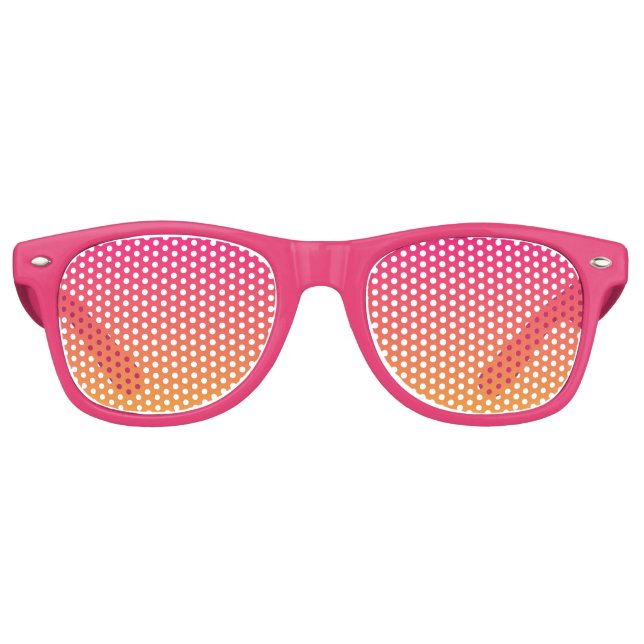 Lunettes De Fête Retro dégradé rose et orange (Devant)