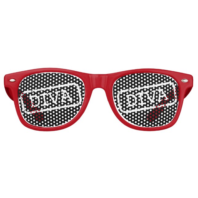 LUNETTES DE FÊTE RETRO DIVA (Devant)