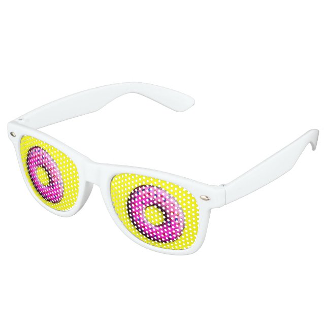 Lunettes De Fête Retro Donut Pinky avec des arrosages colorés + vos idées (Angulaire)