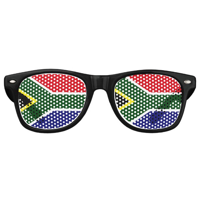 Lunettes De Fête Retro Drapeau Afrique du Sud (Devant)