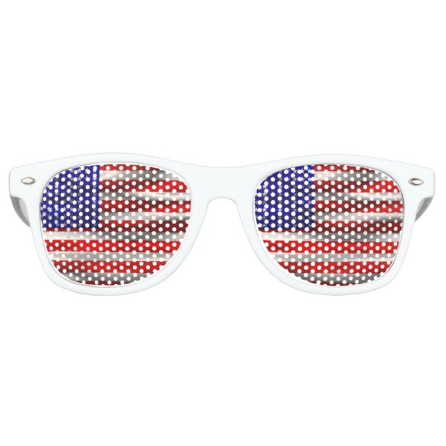 Lunettes De Fête Retro Drapeau américain (Devant)