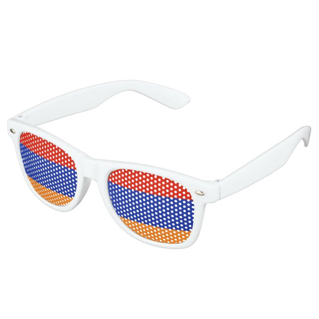 Lunettes De Fête Retro Drapeau Arménie (Angulaire)