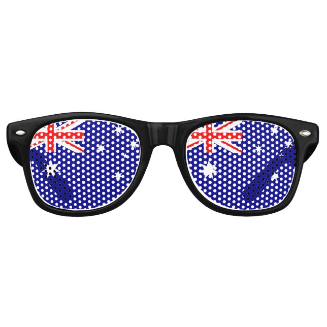 Lunettes De Fête Retro Drapeau Australie (Devant)