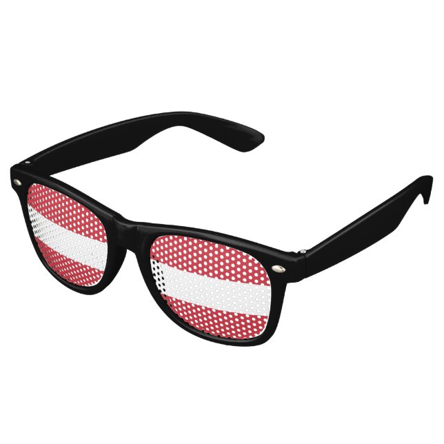 Lunettes De Fête Retro Drapeau autrichien (Angulaire)