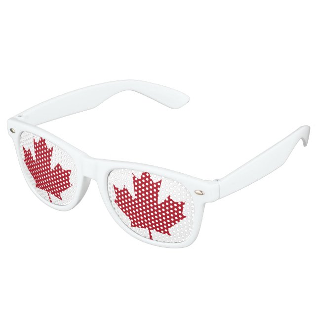 Lunettes De Fête Retro Drapeau canadien (Angulaire)