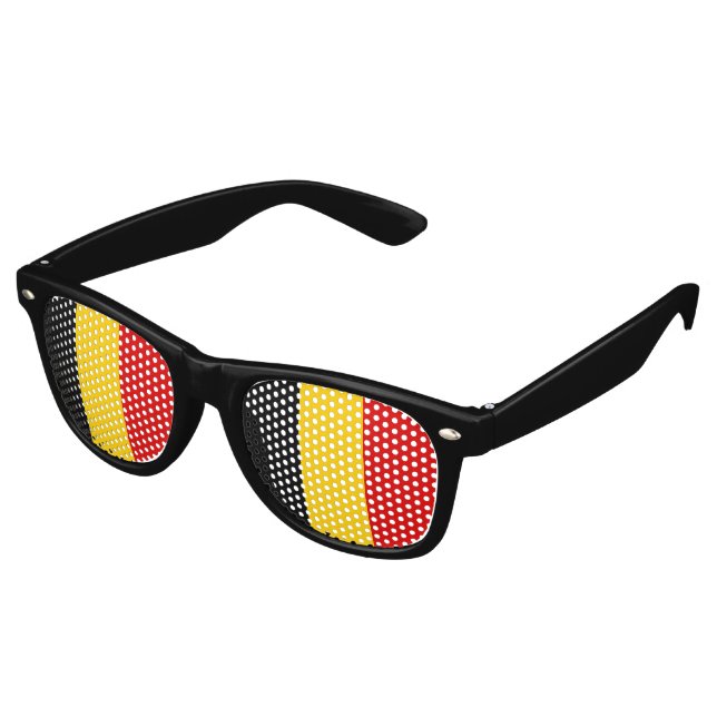 Lunettes De Fête Retro Drapeau de Belgique (Angulaire)