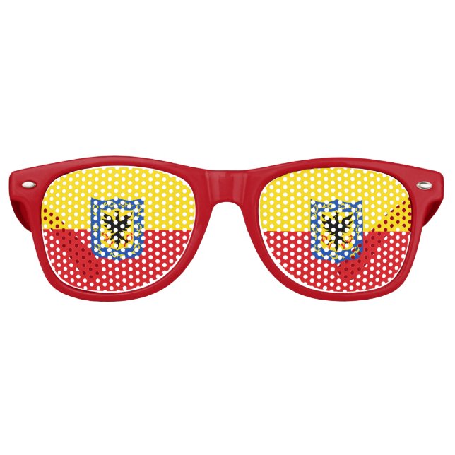 Lunettes De Fête Retro Drapeau de Bogota, Colombie (Devant)