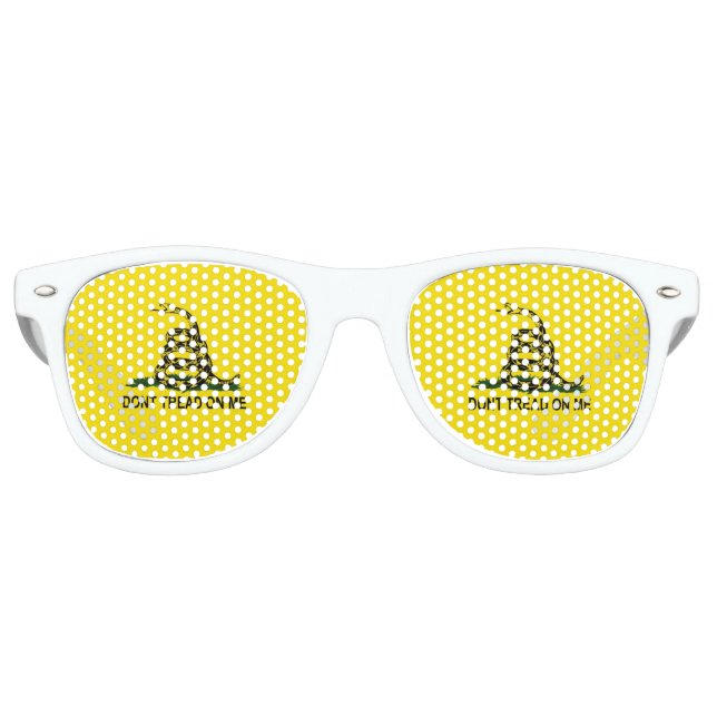 Lunettes De Fête Retro Drapeau de Gadsden Serpent grillé (Devant)