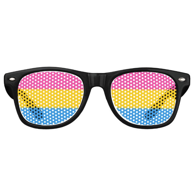 Lunettes De Fête Retro Drapeau de la fierté Pansexual Falln (Devant)