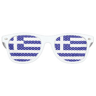 Lunettes De Fête Retro Drapeau de la Grèce