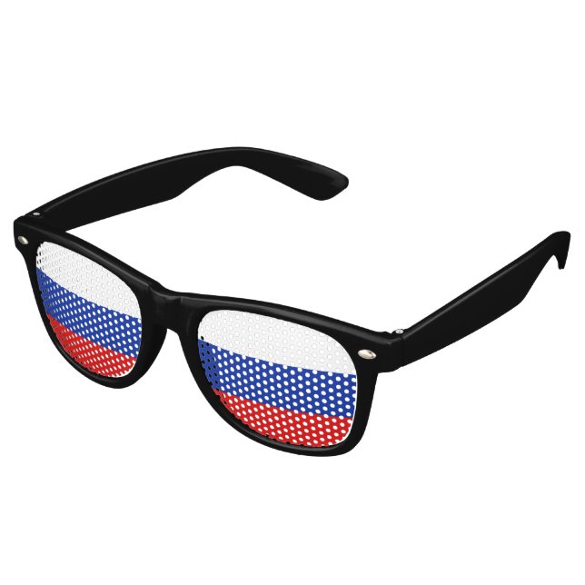 Lunettes De Fête Retro Drapeau de la Russie (Angulaire)