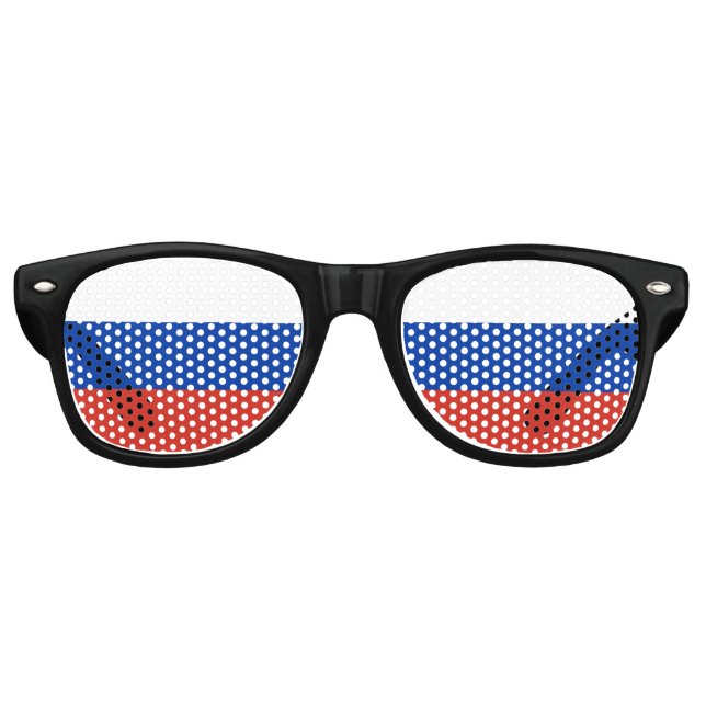 Lunettes De Fête Retro Drapeau de la Russie (Devant)