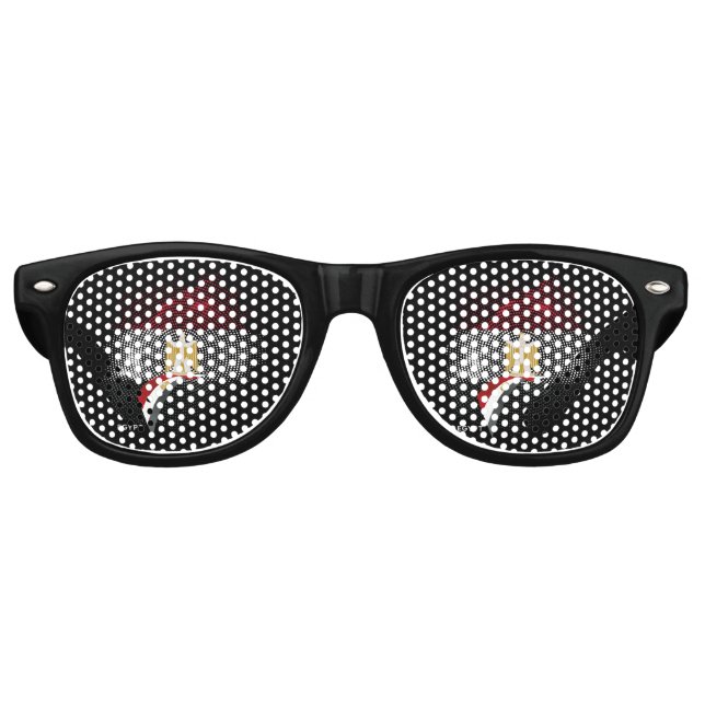 Lunettes De Fête Retro Drapeau de l'Égypte (Devant)