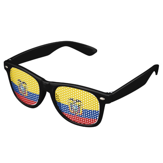 Lunettes De Fête Retro Drapeau de l'Équateur (Angulaire)