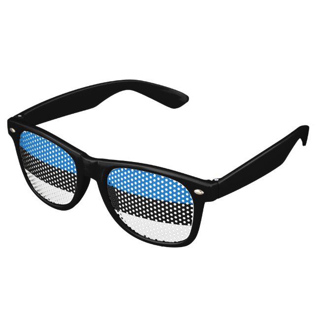 Lunettes De Fête Retro Drapeau de l'Estonie (Angulaire)