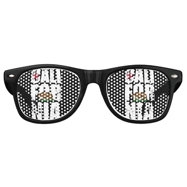 Lunettes De Fête Retro Drapeau de l'ours de Californie (Devant)