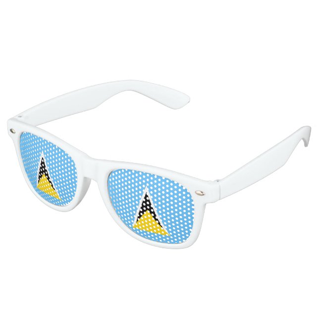 Lunettes De Fête Retro Drapeau de Sainte-Lucie (Angulaire)