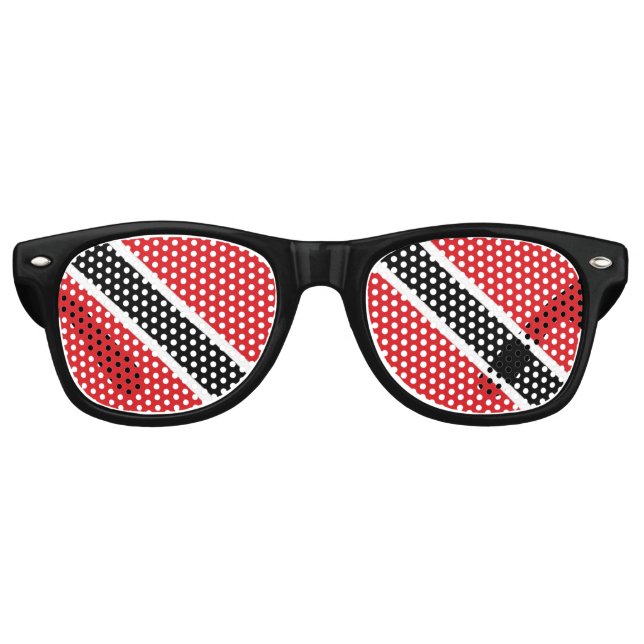 Lunettes De Fête Retro Drapeau de Trinité-et-Tobago (Devant)