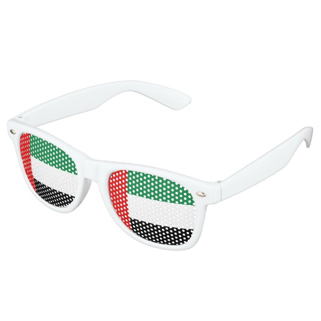 Lunettes De Fête Retro Drapeau des Émirats arabes unis (Angulaire)
