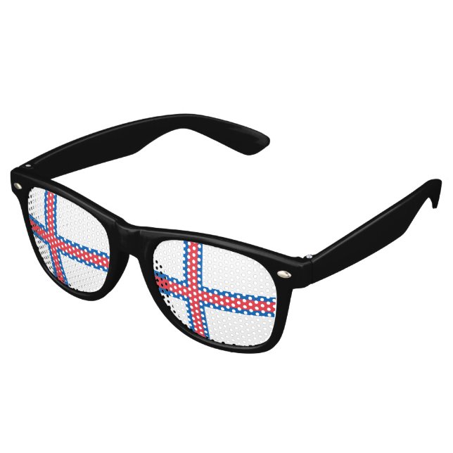 Lunettes De Fête Retro Drapeau des îles Féroé (Angulaire)