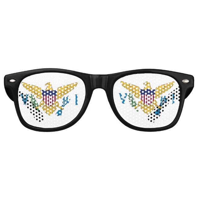 Lunettes De Fête Retro Drapeau des îles Vierges américaines (Devant)