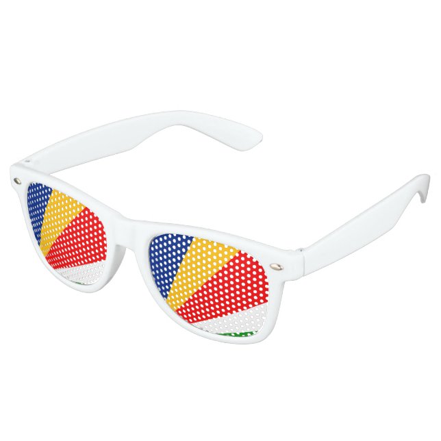Lunettes De Fête Retro Drapeau des Seychelles (Angulaire)