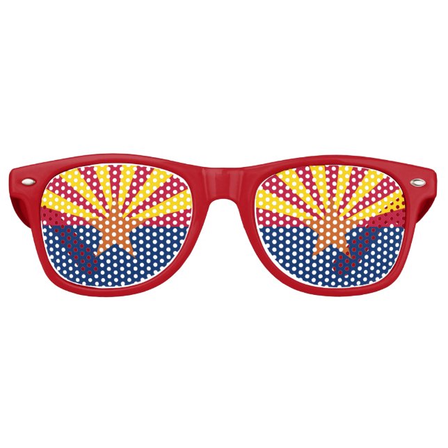 Lunettes De Fête Retro Drapeau d'État de l'Arizona (Devant)
