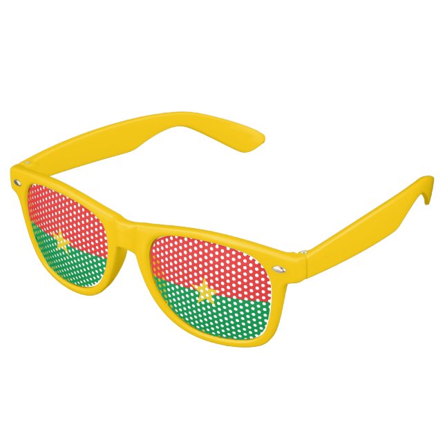 Lunettes De Fête Retro Drapeau du Burkina Faso (Angulaire)