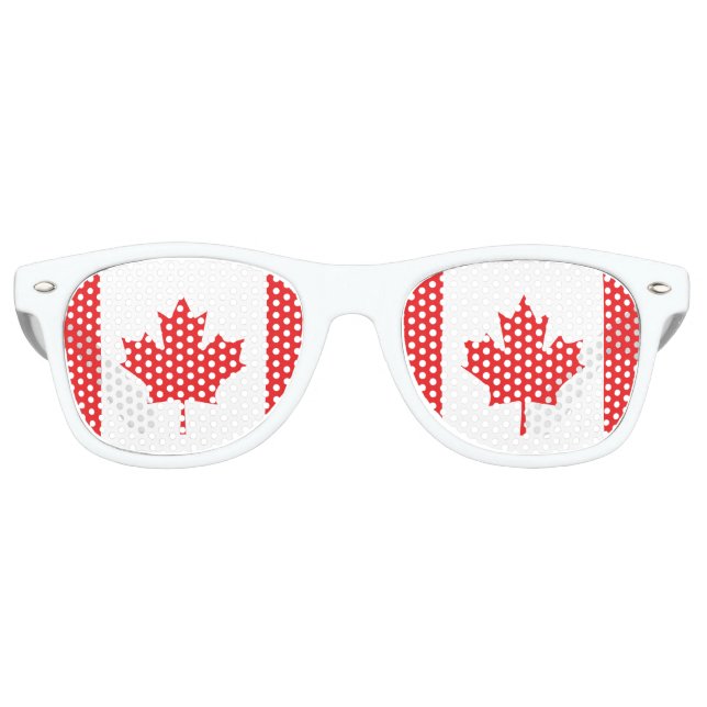 Lunettes De Fête Retro Drapeau du Canada (Devant)