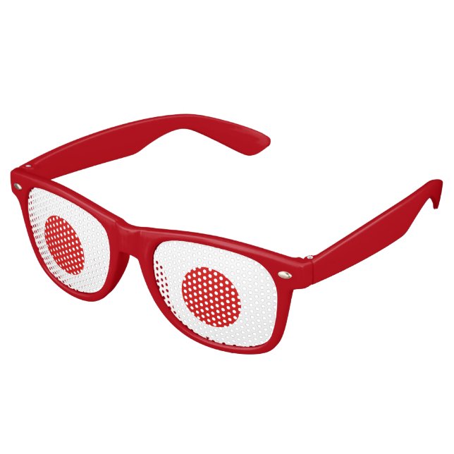 Lunettes De Fête Retro Drapeau du Japon (Angulaire)