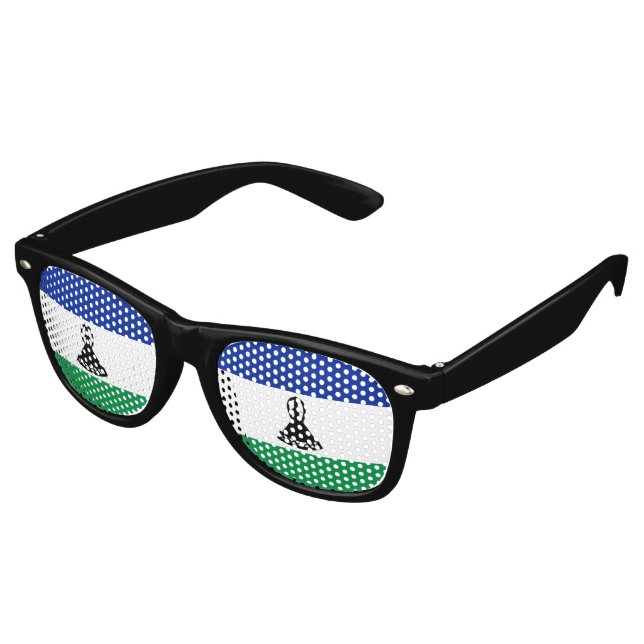 Lunettes De Fête Retro Drapeau du Lesotho (Angulaire)
