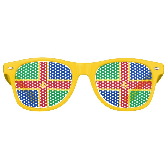Lunettes De Fête Retro Drapeau du Lincolnshire (Devant)