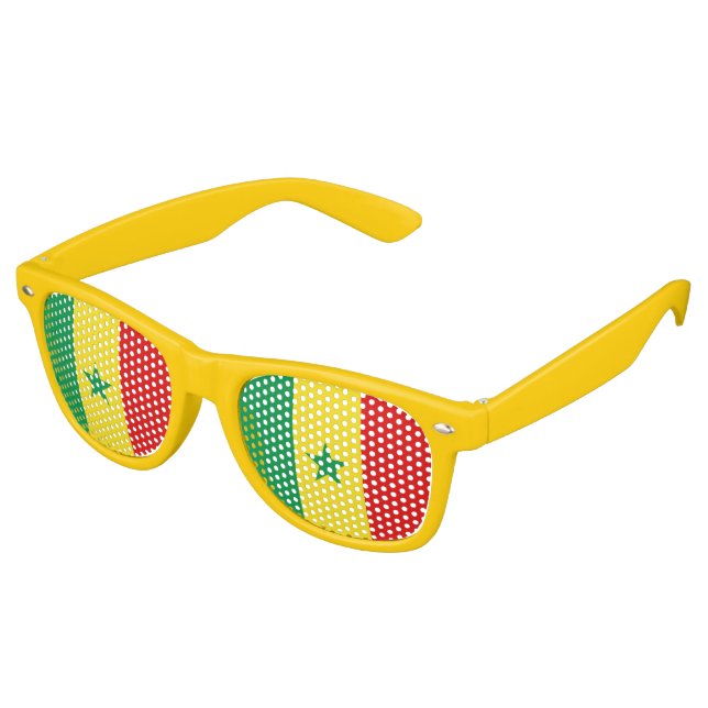 Lunettes De Fête Retro Drapeau du Sénégal (Angulaire)