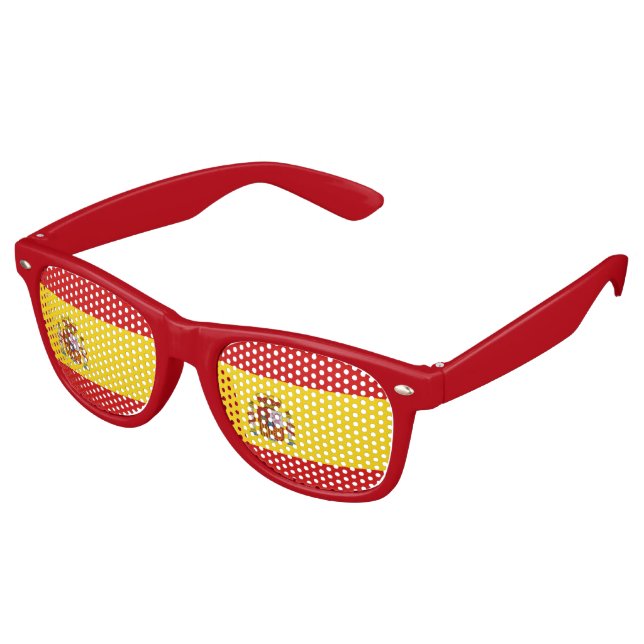 Lunettes De Fête Retro Drapeau Espagne (Angulaire)
