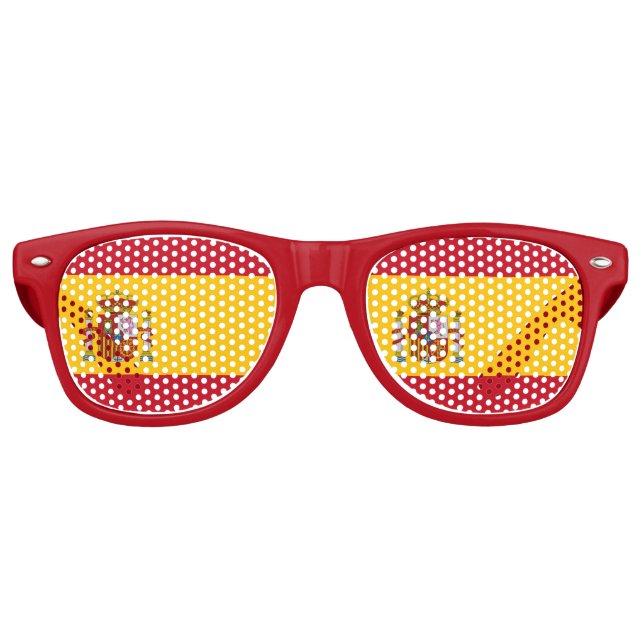 Lunettes De Fête Retro Drapeau espagnol (Devant)