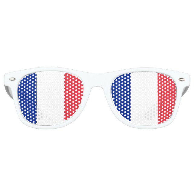 Lunettes De Fête Retro Drapeau France (Devant)