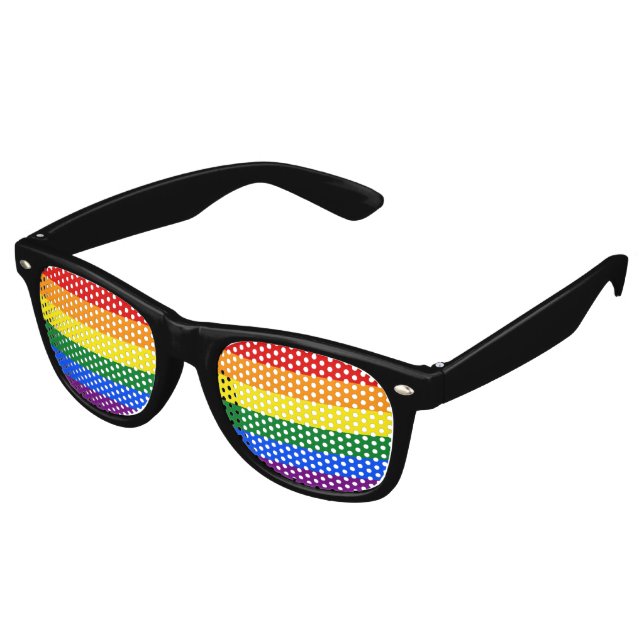 Lunettes De Fête Retro Drapeau LGBT Parti Shades (Angulaire)