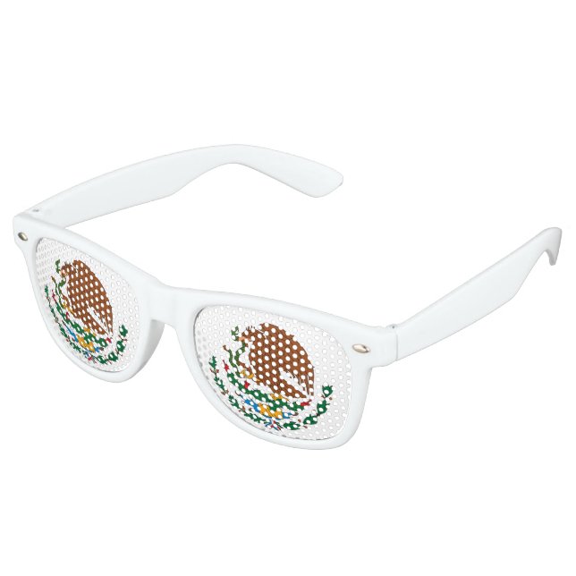 Lunettes De Fête Retro Drapeau mexicain (Angulaire)