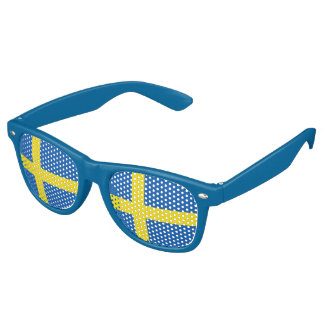Lunettes De Fête Retro Drapeau Suède