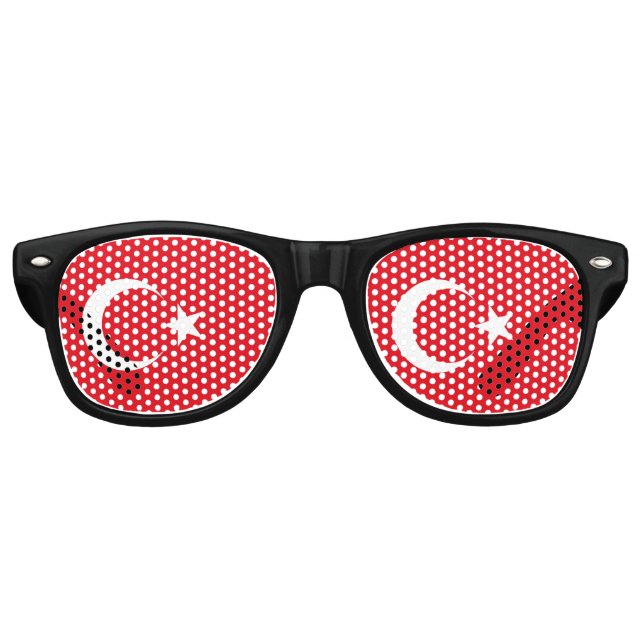 Lunettes De Fête Retro Drapeau turc (Devant)