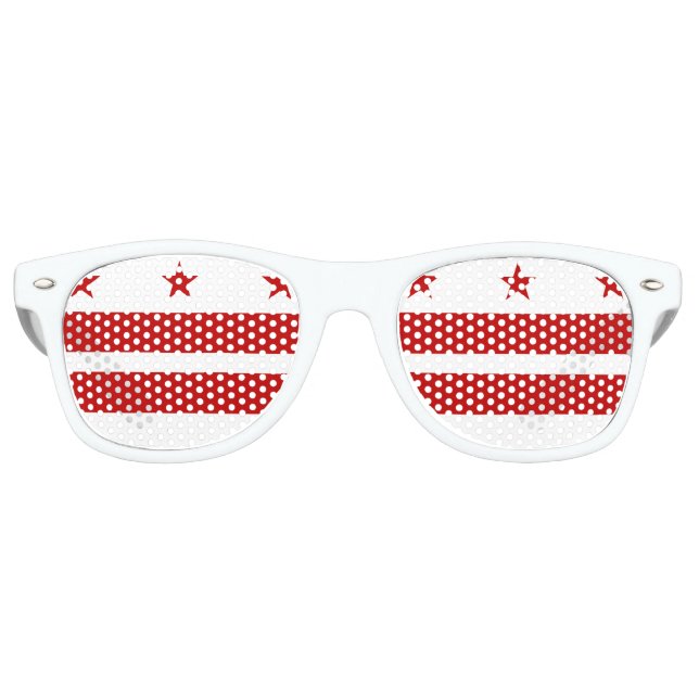 Lunettes De Fête Retro Drapeau Washington, D.C. (Devant)