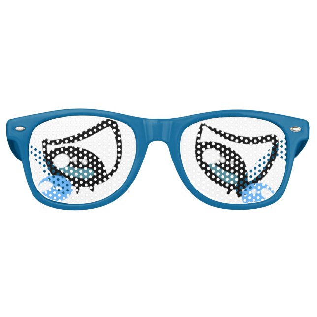 Lunettes De Fête Retro Drôle Carton Ted Eyes (Devant)