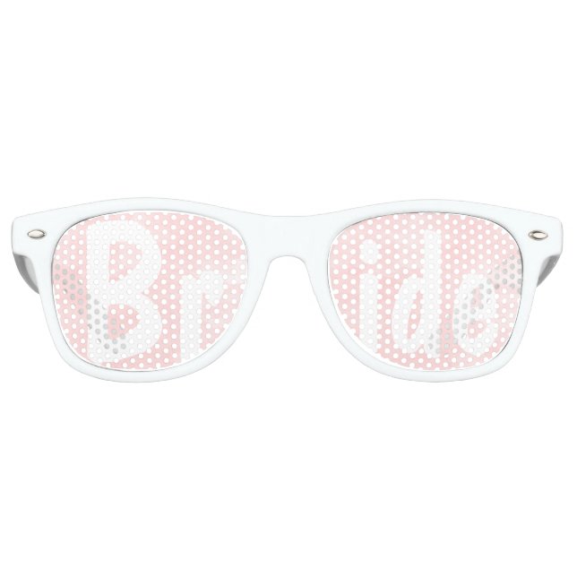 Lunettes De Fête Retro Eau rose vif moderne mariage mariée (Devant)