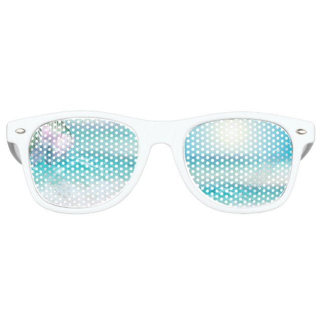 LUNETTES DE FÊTE RETRO EAUX OCÉANIQUES ÉPARGNANTES (Devant)