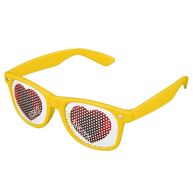 Lunettes De Fête Retro Emoji XOXO (Angulaire)